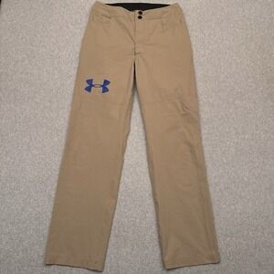 Under Armour Pants Combine Training Flurry Storm Men Small Beige Stretch 1253600